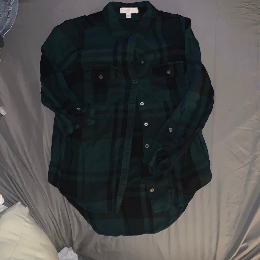 Petite medium flannel shirt button up